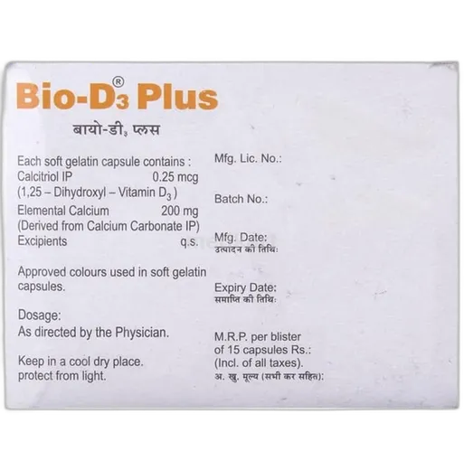 bio d3 plus capsule 15's